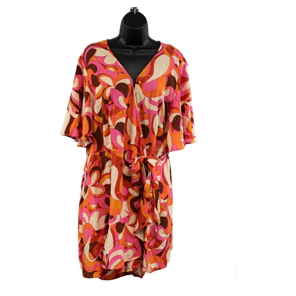 Ava & Viv Multicolored Wrap Romper Size 2x - image 1